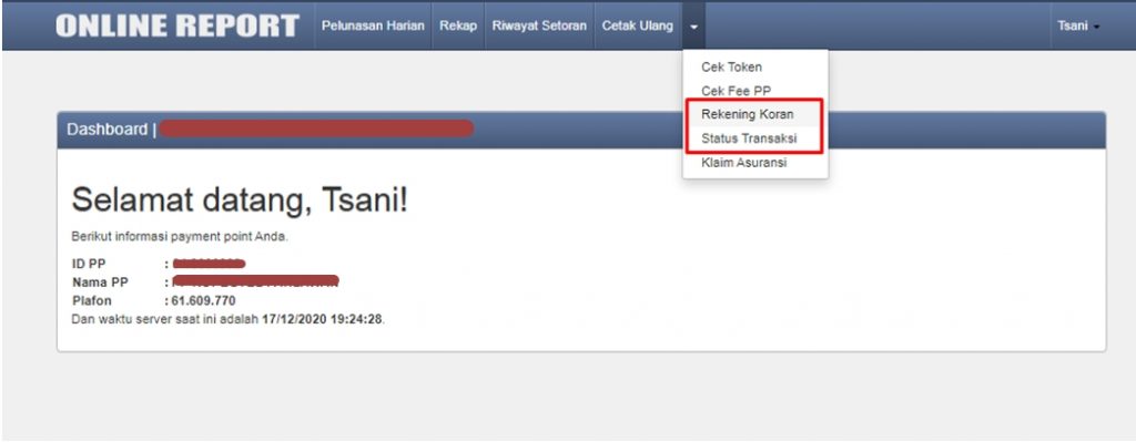 status transaksi kiosbank