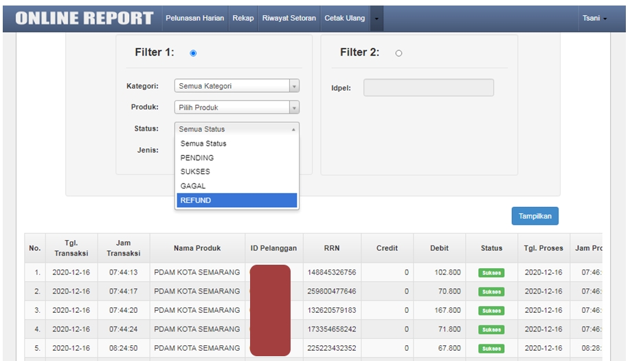 status transaksi kiosbank