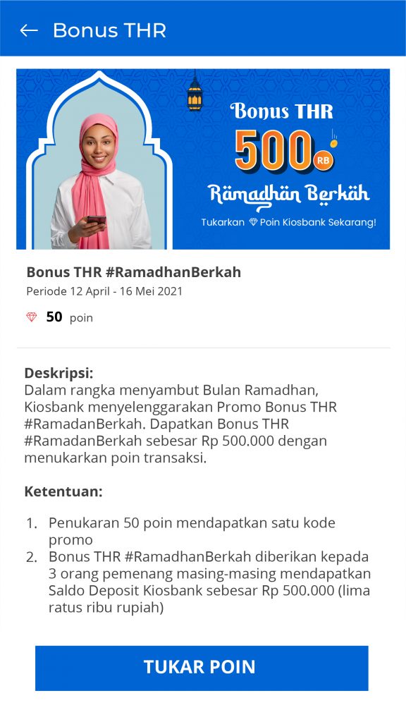 Bonus THR Rp 500.000 Ramadhan Berkah – Promo Poin Kiosbank