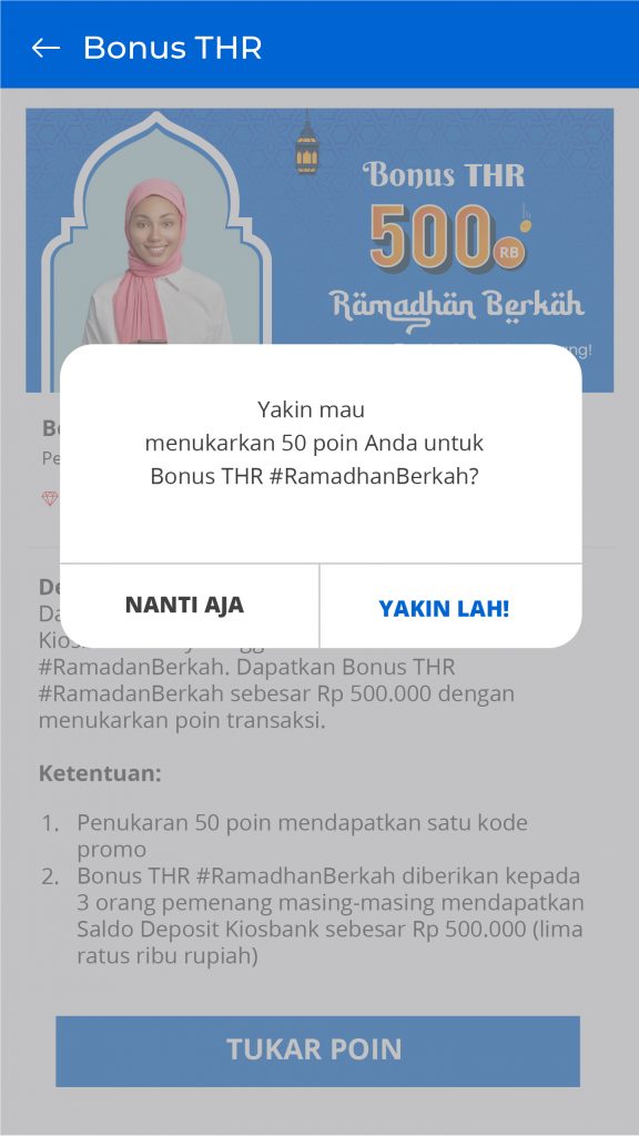 Bonus THR Rp 500.000 Ramadhan Berkah – Promo Poin Kiosbank