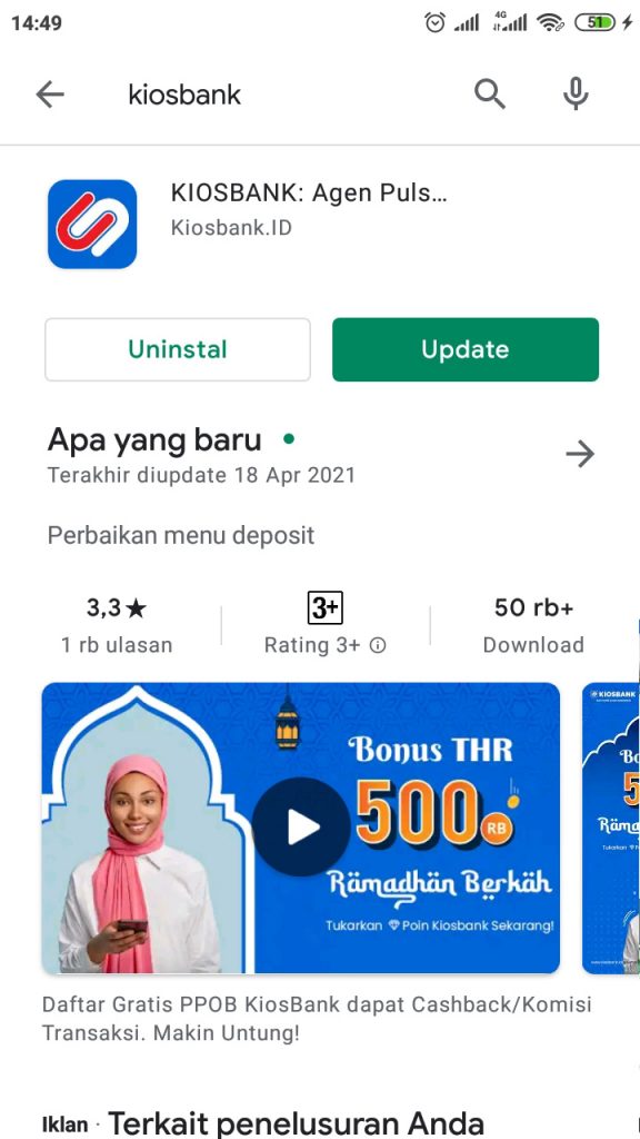 update aplikasi kiosbank