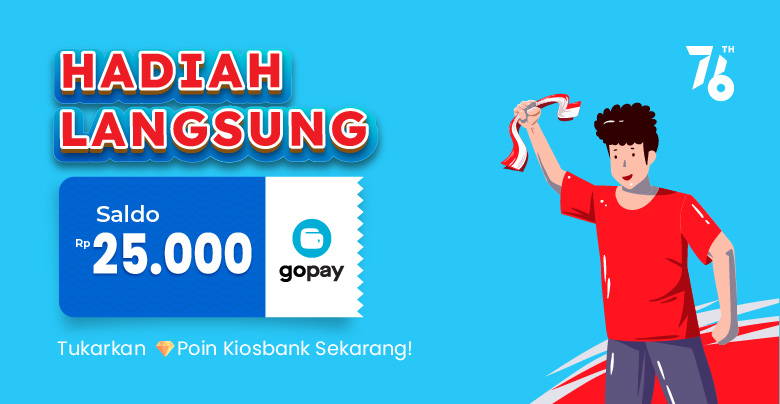 Promo Poin Kiosbank, hadiah langsung saldo gopay