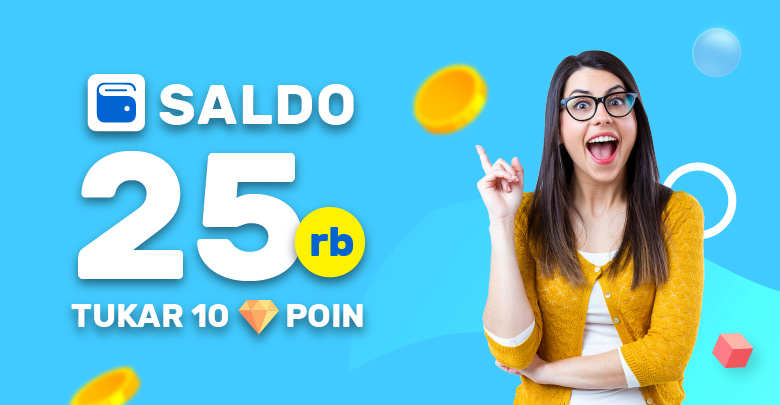 Promo Poin Januari 2022 - Hadiah Saldo 25K Tukar 10 Poin