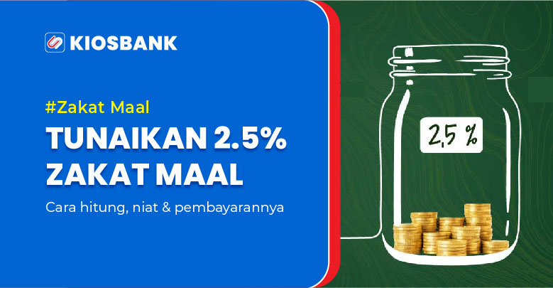 Cara Bayar Zakat Maal, Mal, Harta, secara online bisa di aplikasi Kiosbank
