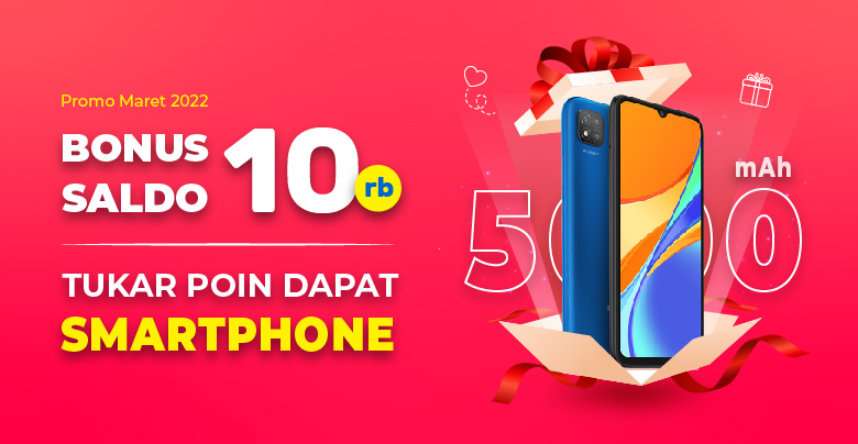 Promo Edisi Maret - Bonus Hadiah Smartphone Eksklusif dan Saldo 10.000 untuk Mitra Kiosbank.