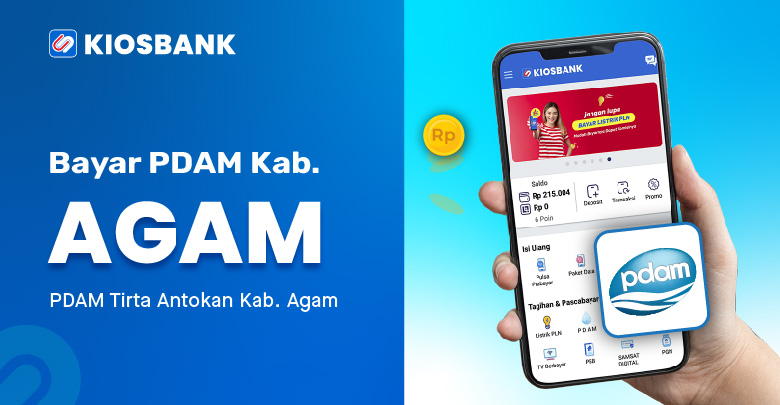 Bayar PDAM Kabupaten Agam Tirta Antokan Lewat HP cek tagihan di aplikasi Kiosbank