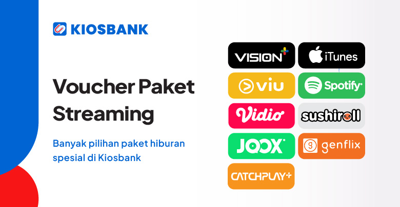 Jadi Reseller Top Up Streaming Viu Genflix Vidio Catchplay Spotify Sushiroll Vision iTunes hingga Joox di aplikasi Kiosbank
