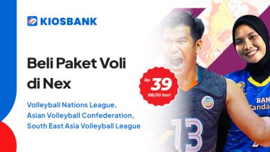 Paket Voli Nex Parabola Siap Tonton Pro Liga Bola Voli dan Basket hanya di Kiosbank
