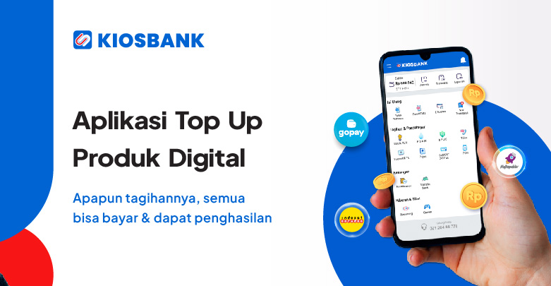 Top Up Produk Digital Pulsa uang elektronik Voucher game Streaming di aplikasi PPOB Kiosbank terlengkap termurah