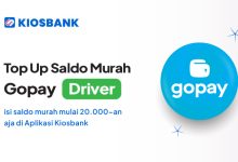 Top Up Saldo Gojek Driver Harga Murah Gopay Mulai 20K di aplikasi Kiosbank
