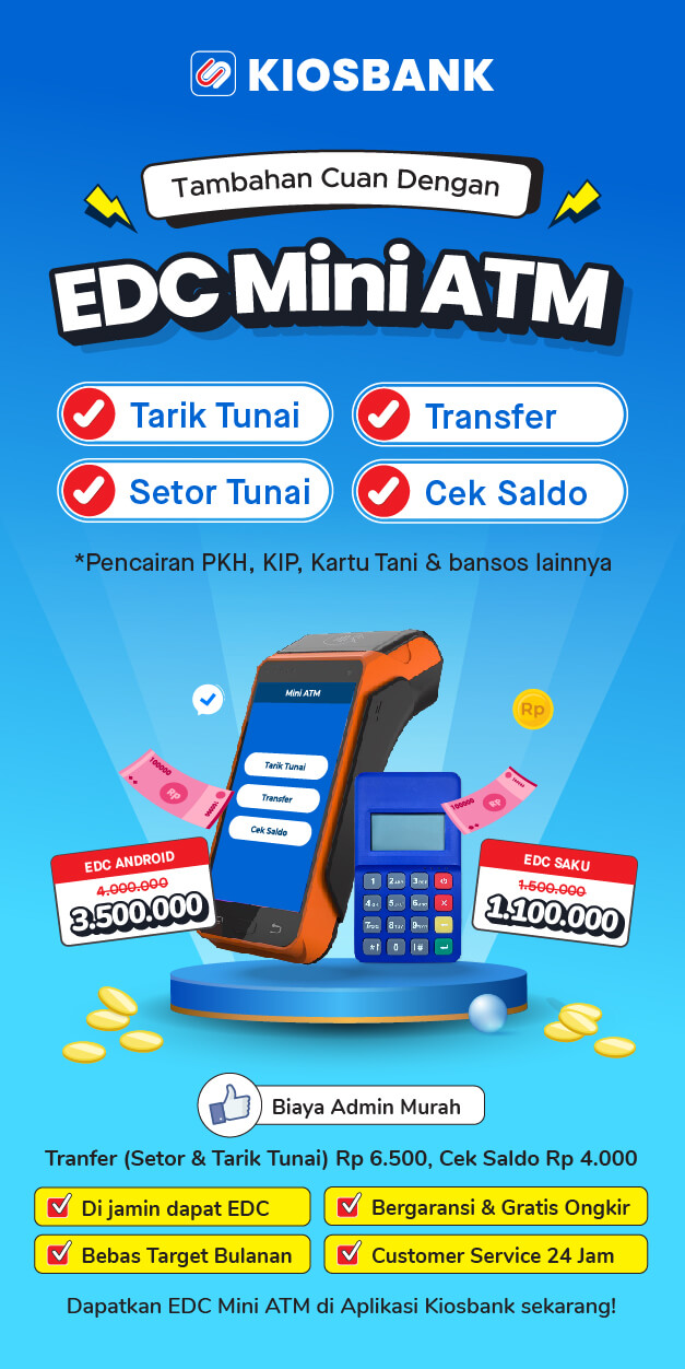 EDC Mini ATM EDC Android EDC Saku dari Kiosbank