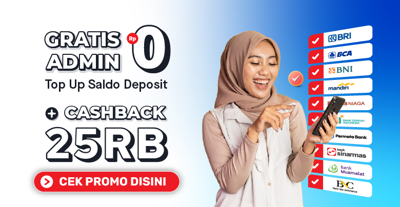 Promo Gratis Biaya Admin & Cashback Saldo 25 Ribu Pendaftar Baru Mitra Kiosbank
