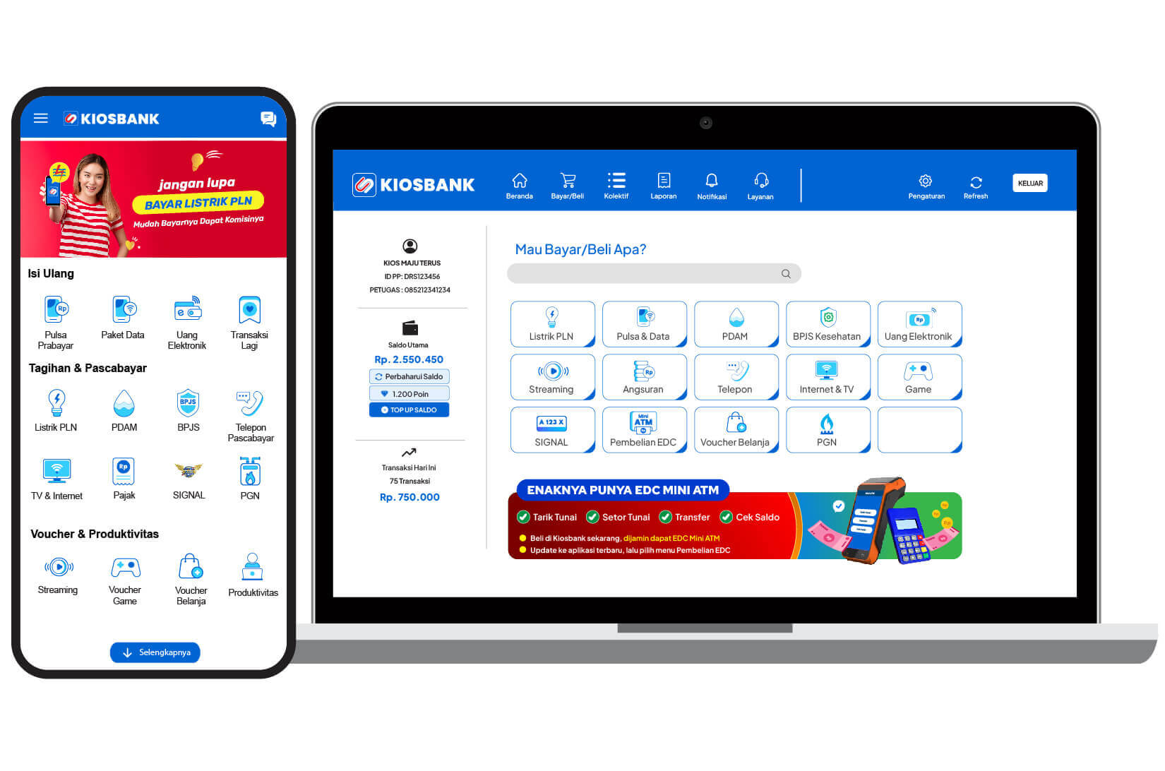 Mitra Kiosbank Agen Pulsa dan PPOB Online