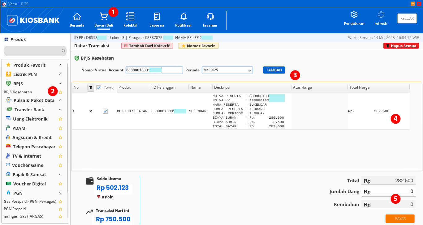 Bayar Iuran BPJS Kesehatan Online di Kiosbank