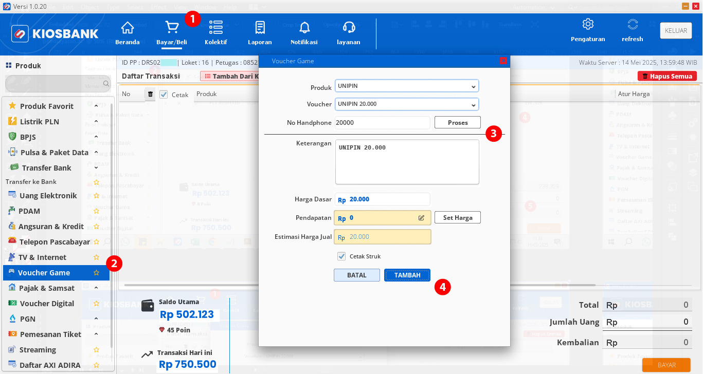 Jual Voucher Game Online Murah Beli di Aplikasi Kiosbank Aja