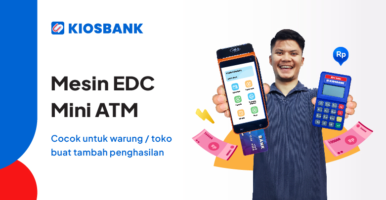 Mesin EDC Mini ATM Cocok untuk Warung Toko Pulsa Beli di Kiosbank Aja