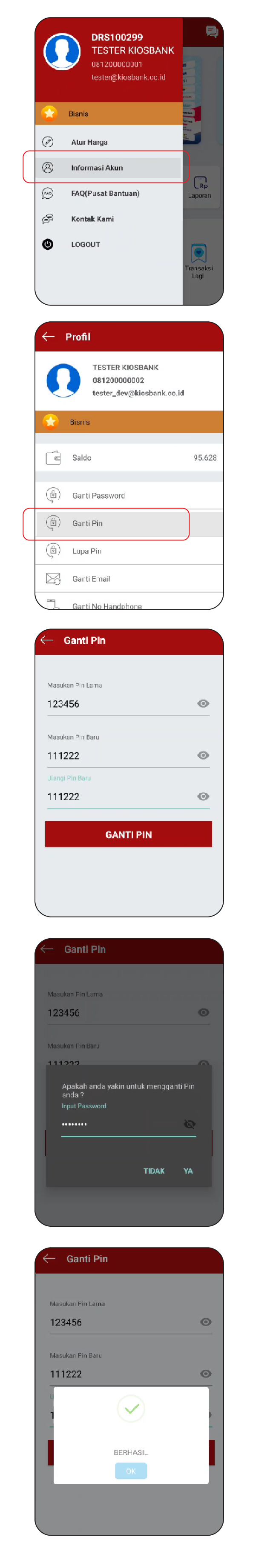 cara ganti pin kiosbank