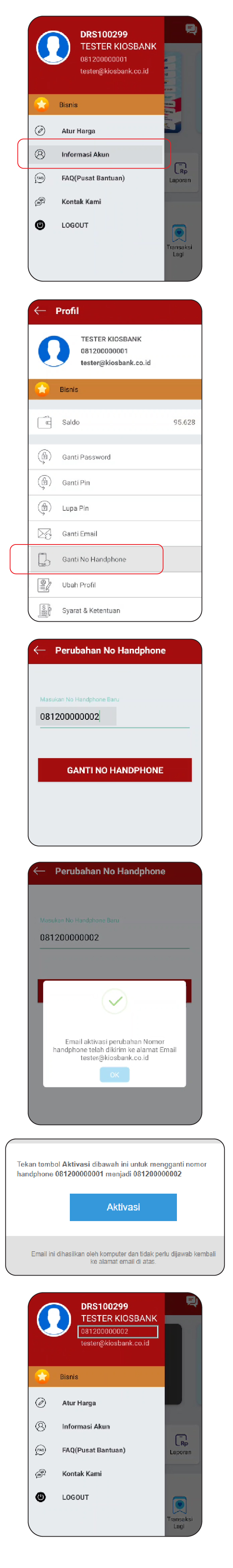 cara ganti nomor hp aplikasi kiosbank