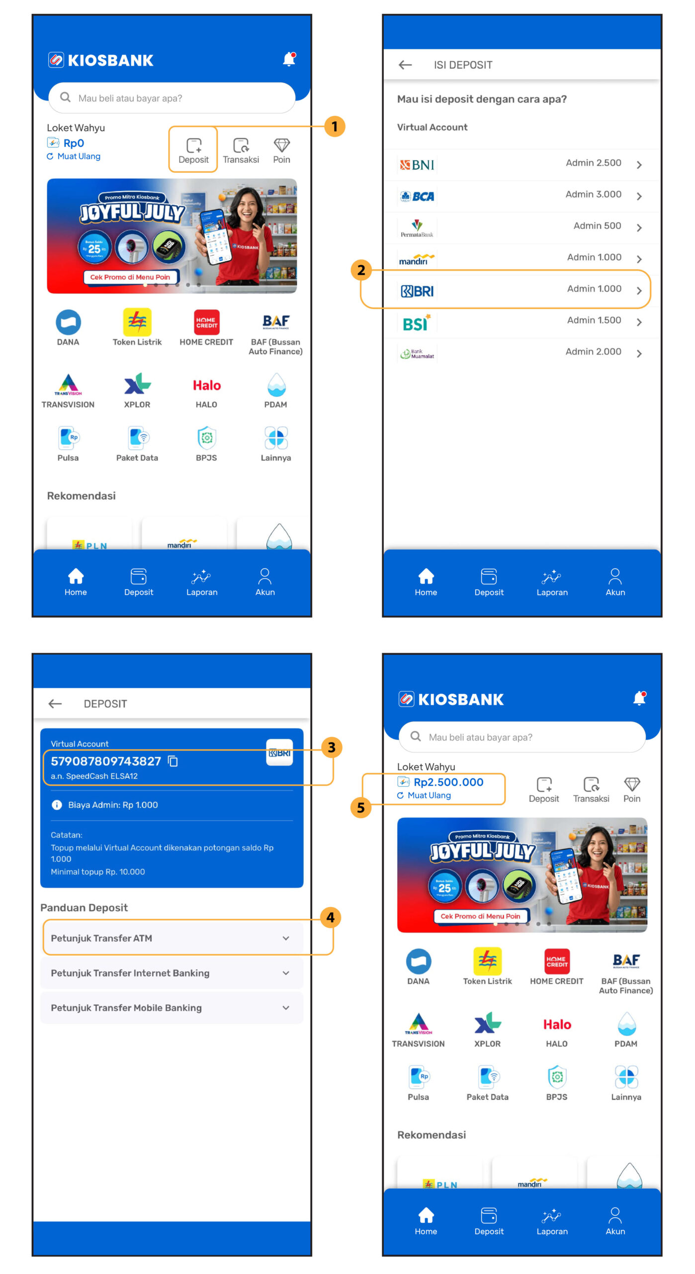cara top up speedcash di aplikasi kiosbank ioss